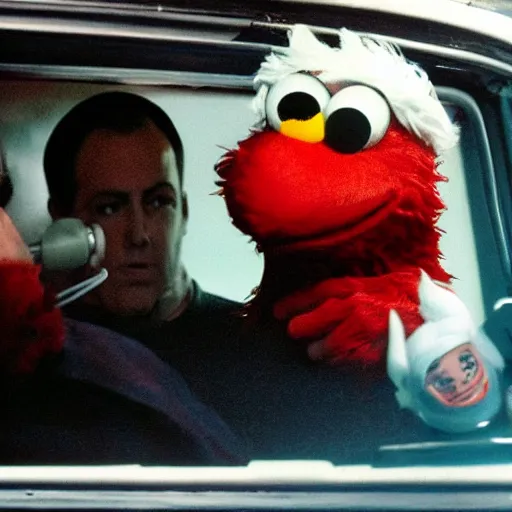 Image similar to elmo in the sopranos