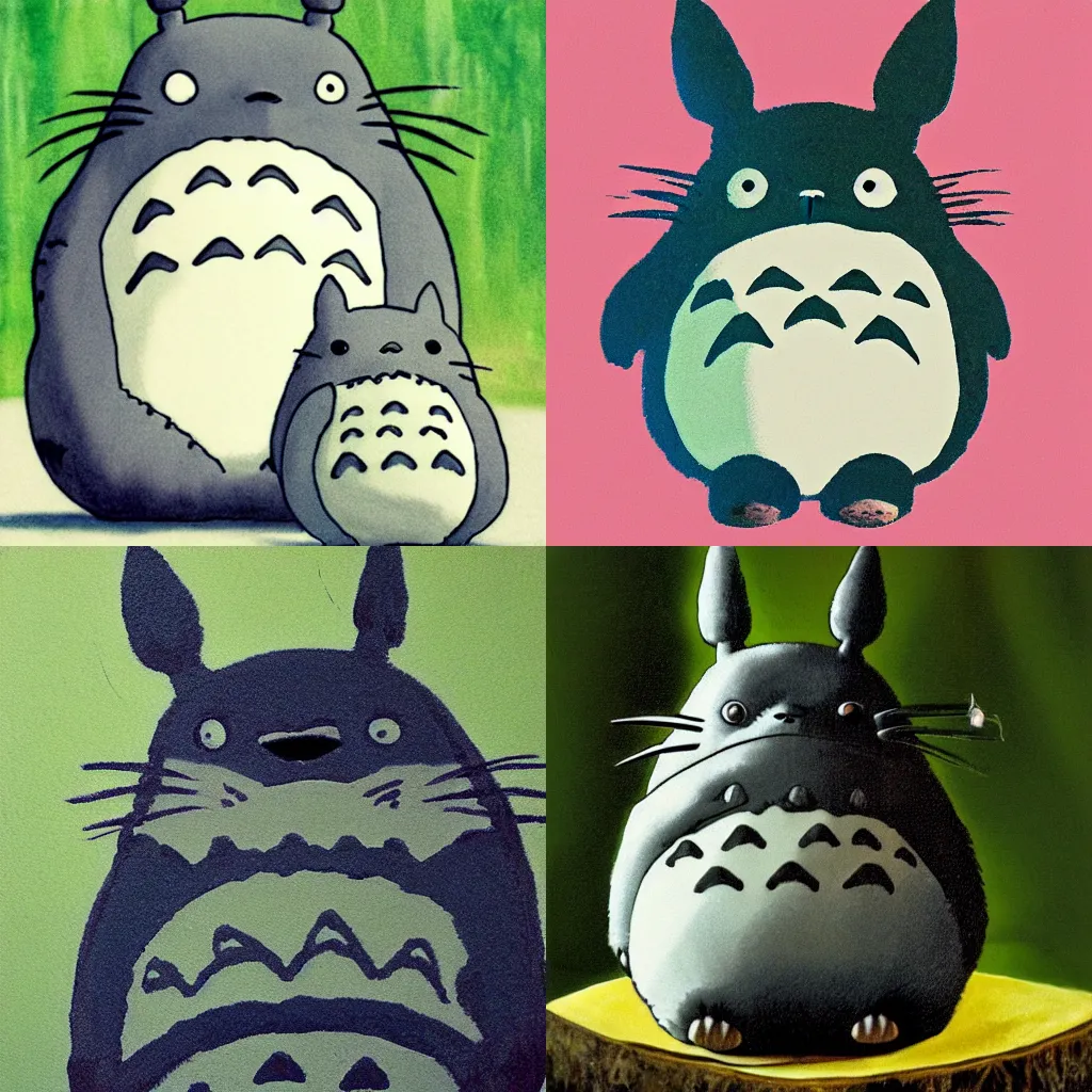 Prompt: Totoro, portrait