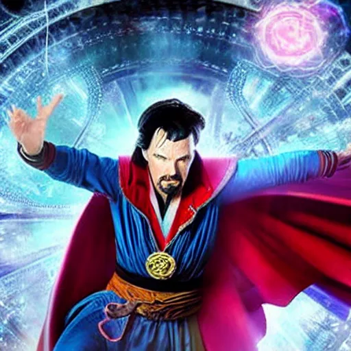 Prompt: doctor strange wearing female clothes