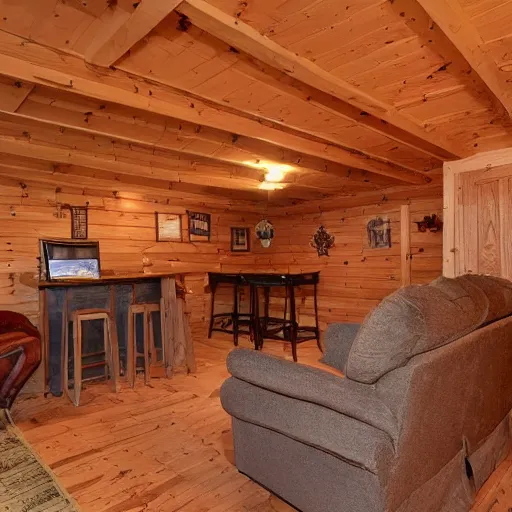 Image similar to the basement of a cabin, craigslist photo