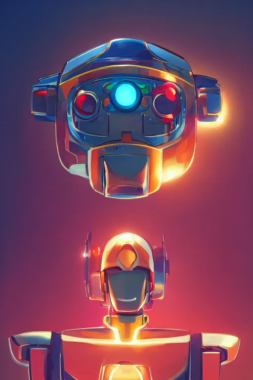 Image similar to metabots medabots medarotto medarot robot minimalist comics helmet mask neon cybereye, behance hd by jesper ejsing, by rhads, makoto shinkai and lois van baarle, ilya kuvshinov, rossdraws global illumination ray tracing hdr radiating a glowing aura