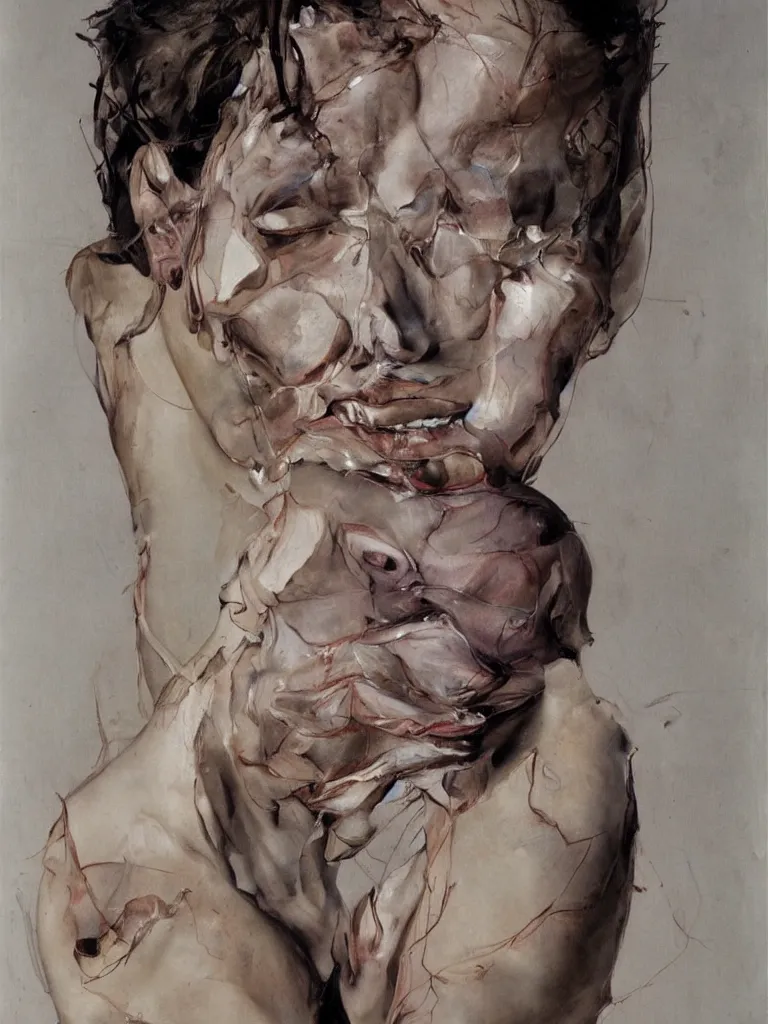 Image similar to Jenny Saville female at night moonlight skin