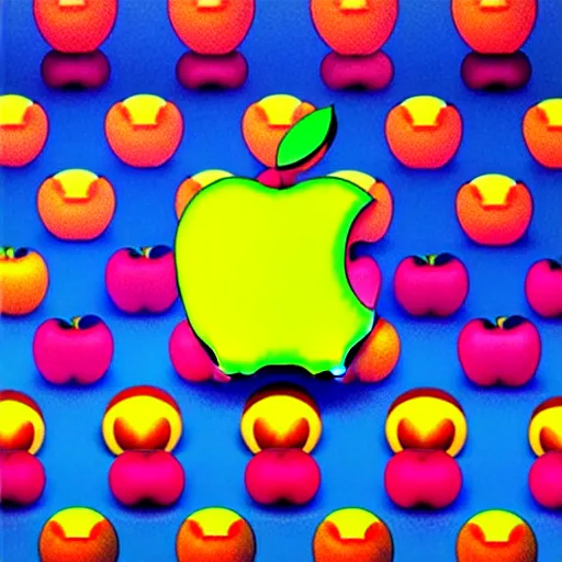 Prompt: apple by shusei nagaoka, kaws, david rudnick, airbrush on canvas, pastell colours, cell shaded, 8 k