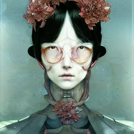 Prompt: machine portrait soft light painted by james jean and katsuhiro otomo and erik jones, inspired by victorian anime, smooth face feature, intricate oil painting, high detail illustration, sharp high detail, manga and anime 1 9 9 9