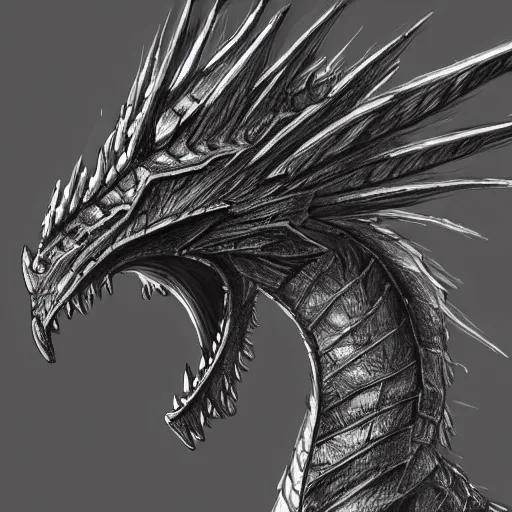 Prompt: a majestic dragon, hd, 4k, trending on artstation, award winning, 8k, 4k, 4k, 4k, very very very detailed, high quality sketch, black background