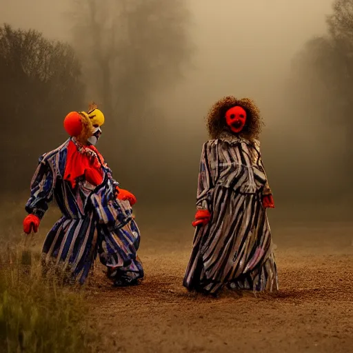 Image similar to dirt - covered night clowns