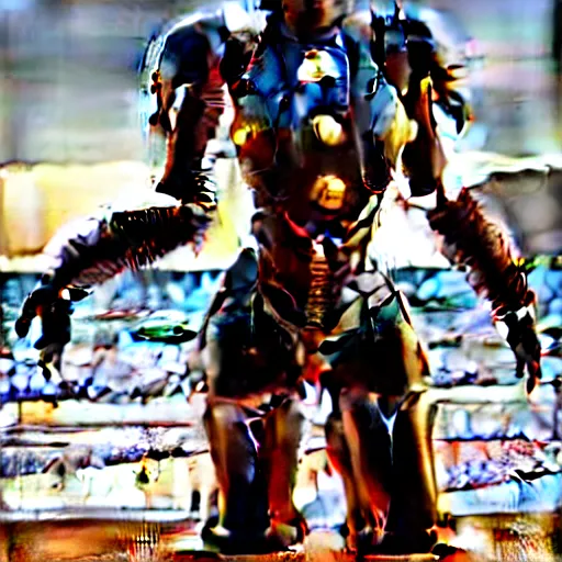 Image similar to cinematic chest up shot, realistic detailed stunning beautiful humanoid anthropomorphic female robot dragon, looking to the side with an elegant pose of hand on hip, smooth and streamlined armor and design made of steel, sharp claws and sharp teeth, high quality head, Slick LEDs, on the beach during sunset, high quality, cinematic art, sci fi, sunset lighting, 3D render, 8k, artstation, deviantart, furaffinity