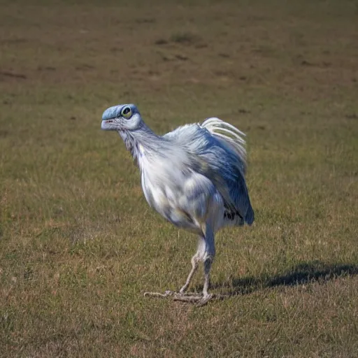 Image similar to blurry photograph of a feathered dinosaur