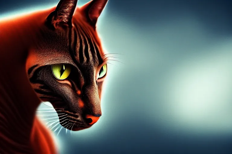 Prompt: a digital painting of a cat - horse hybrid, wide - shot, hyperealism, award winning, stunning, trending on art - sation, highly detailed, cinematic lighting, 8 k, hd