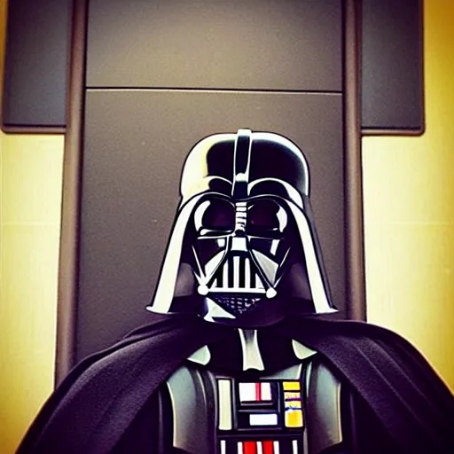 Prompt: “photo of Darth Vader as school principal, movie scene”