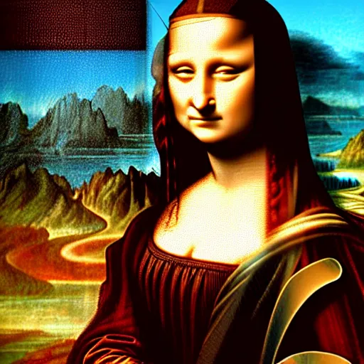 Prompt: Sephiroth as the Mona Lisa. Art by Leonardo da Vinci. Extremely detailed. Award winning. 4K.