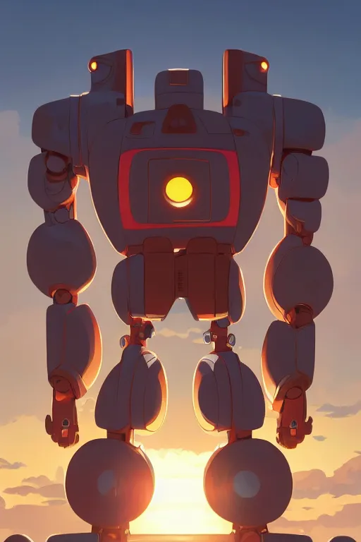 Image similar to metabots medabots medarotto medarot robot minimalist comics, behance hd by jesper ejsing, by rhads, makoto shinkai and lois van baarle, ilya kuvshinov, rossdraws global illumination ray tracing hdr radiating a glowing aura