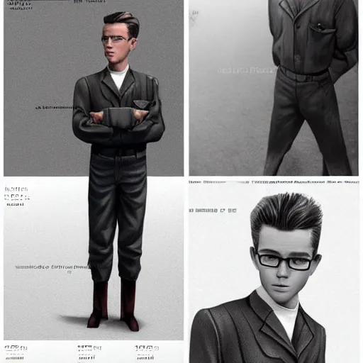 Image similar to a highly detailed epic cinematic concept art CG render digital painting artwork costume design: young James Dean as a well-kept neat perfect formal student in a 1950s USSR school uniform. By WLOP, Stanley Artgerm Lau, Ruan Jia and Fenghua Zhong, trending on ArtStation, made in Maya, Blender and Photoshop, octane render, excellent composition, cinematic atmosphere, dynamic dramatic cinematic lighting, aesthetic, very inspirational, arthouse