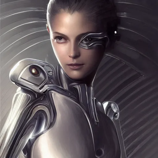 Prompt: masterpiece!!!! portrait of a futuristic android, science fiction, smooth technology, smooth body, fairy wings, intricate, headshot, highly detailed, digital painting, trending on artstation, concept art, sharp focus, cinematic lighting, illustration, art by masamune shirow and greg rutkowski, cgsociety