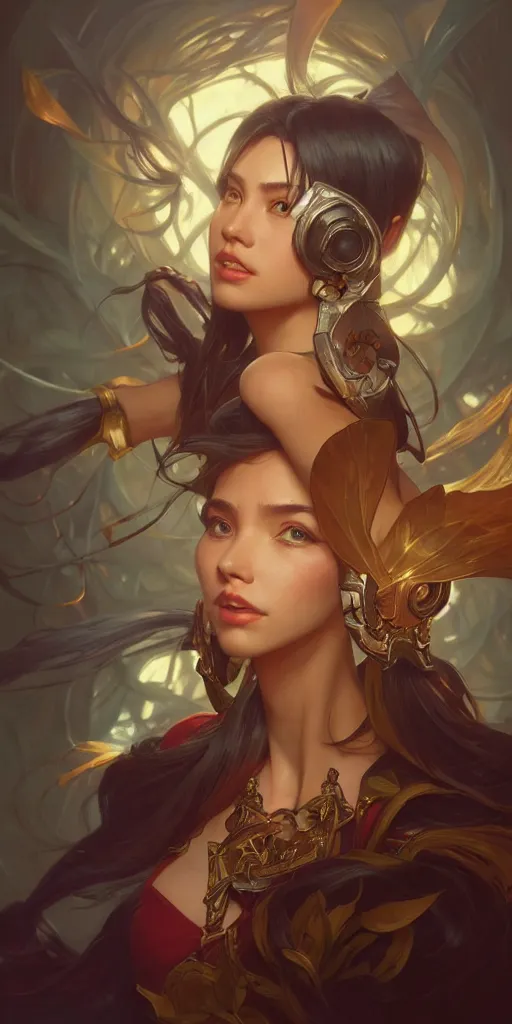 Prompt: secret, league of legends, intricate, highly detailed, digital painting, hyperrealistic, artstation, concept art, smooth, sharp focus, illustration, Unreal Engine 5, 8K, art by artgerm and greg rutkowski and alphonse mucha, by Jesper Ejsing