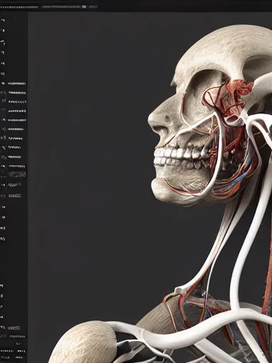 Image similar to anatomical sculpture of central nervous system, quixel megascans, photorealism, cgi, digital concept art, redshift render, physically based rendering, cinematic, filmic