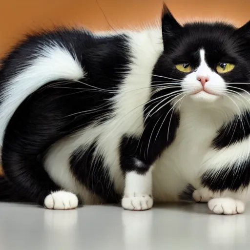 Image similar to cat and skunk chimera