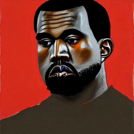 Image similar to a portrait of Kanye West in the style of Francisco Goya, dark, creepy, high contrast, nihilistic