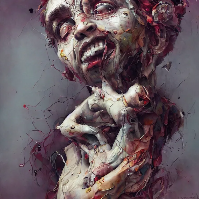 Image similar to caparezza in the style of adrian ghenie, 3 d render, esao andrews, jenny saville, surrealism, dark art by james jean, ross tran