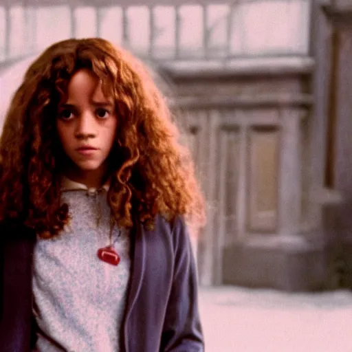 Image similar to 30mm film still of Hermione Granger.