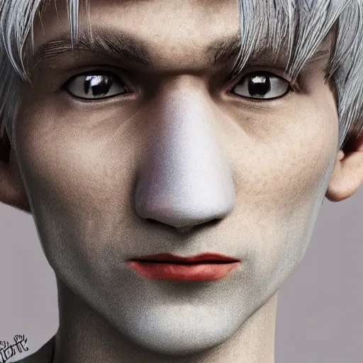 Image similar to a xqc, homestuck troll, gray skin, detailed portrait