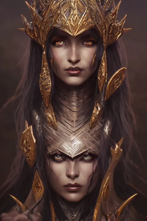 Image similar to dark elf queen, highly detailed, d & d, fantasy, highly detailed, digital painting, trending on artstation, concept art, sharp focus, illustration, global illumination, shaded, art by artgerm and greg rutkowski and fuji choko and viktoria gavrilenko and hoang lap