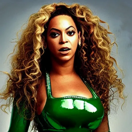 Image similar to Singer Beyoncé as She-Hulk