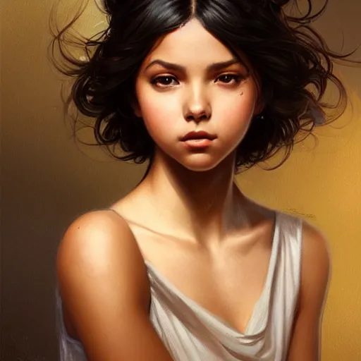 Image similar to beautiful natural isabela moner, intricate, elegant, highly detailed, digital painting, artstation, concept art, smooth, sharp focus, illustration, art by artgerm and greg rutkowski and alphonse mucha and loish and WLOP