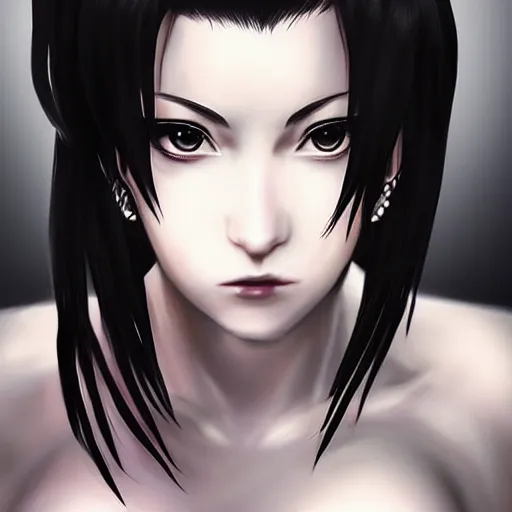 Image similar to high quality art of tifa lockhart with heavy makeup, trending on artstartion