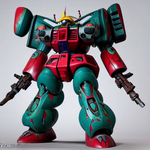 Image similar to zaku custom sazabi custom, by alex pardee, 3 d, 8 k hd resolution