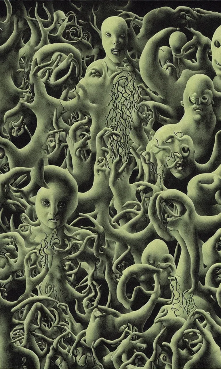 Image similar to still from pan ’ s labyrinth by richard corben by rene magritte