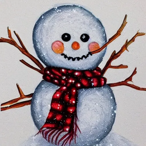 Image similar to groot as a snowman,