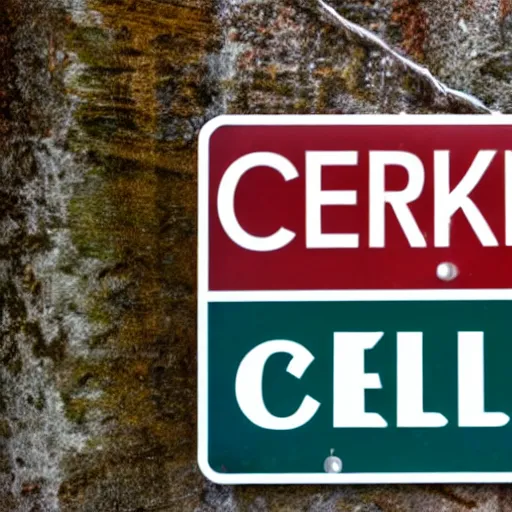 Prompt: a sign that says certyklik