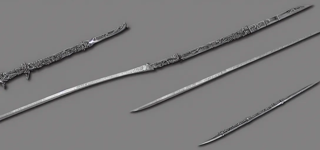 Image similar to long sword, black skeleton sword, steel, sword, crystals, engravings, forged, blacksmith product design, jewelry, art by gerald brom, greg rutkowski and artgerm and james jean and zdzisław beksinski, 8 k, unreal engine, c 4 d