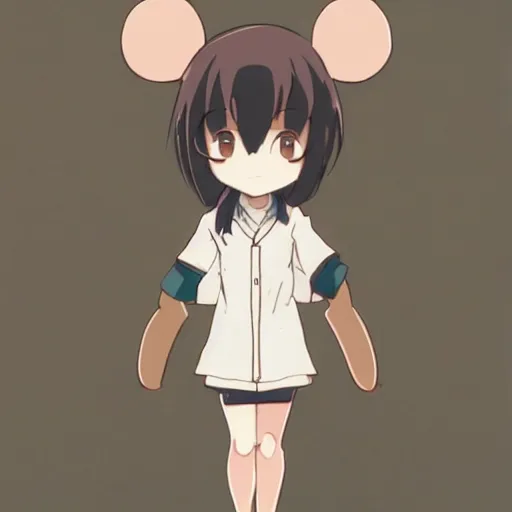 Image similar to a small mouse wearing teacher clothes, illustration concept art anime key visual trending pixiv fanbox by wlop and greg rutkowski and makoto shinkai and studio ghibli and kyoto animation symmetrical facial features