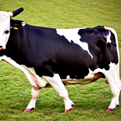 Image similar to happy cow jumping on the field