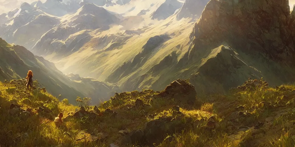 Image similar to slocan valley , landscape, highly detailed, digital painting, artstation, concept art, sharp focus, illustration, art by artgerm and greg rutkowski and alphonse mucha