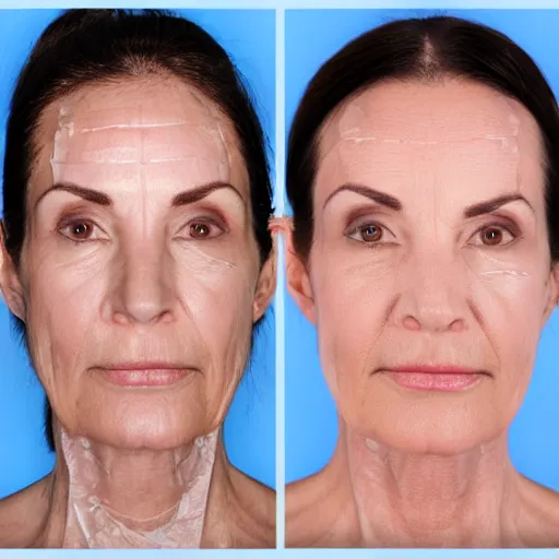 Prompt: before and after photos of botox surgery