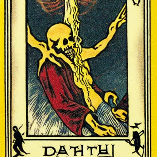 Image similar to death tarot vintage card