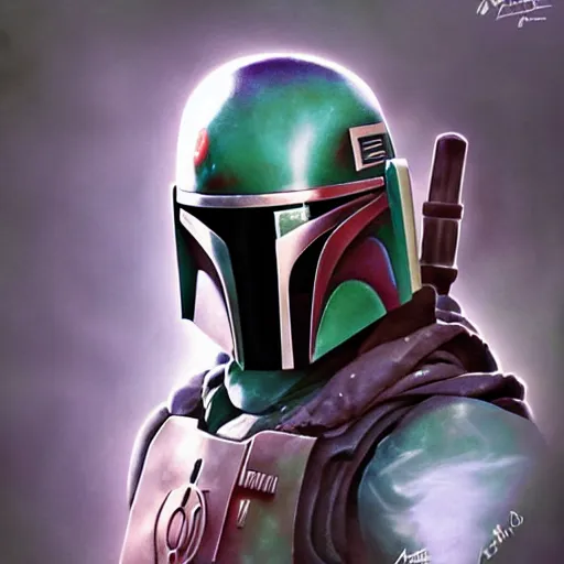 Prompt: boba fett by artgerm