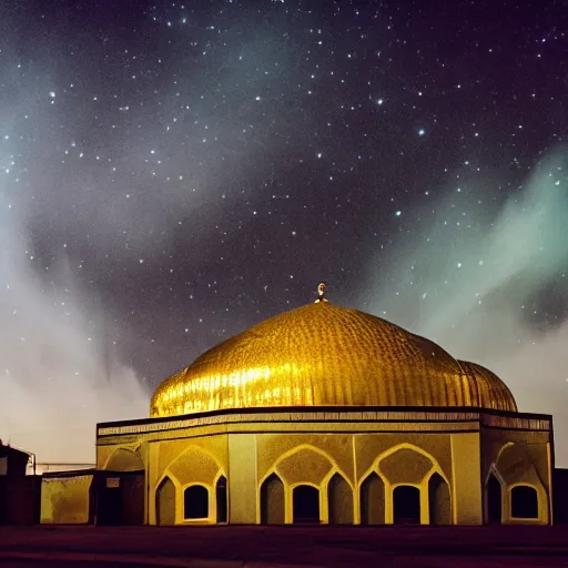 Image similar to mosque surrounded by nebula clouds