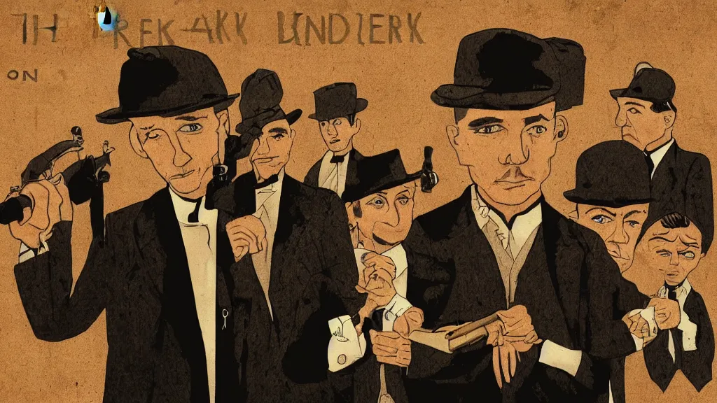 Prompt: the peaky blinders made of peanuts