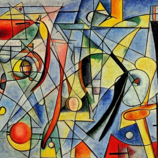 Image similar to complex mathematical equations inspired by bosch, calder, kandinsky, miro, bosch, klee. mathematical paradise, detailed beautiful animals, esoteric equation heaven, detailed beautiful plants, 3 d platonic solids, elegant intricate diagrams, beautiful equations, oil paint, pen and ink, color, hyperrealistic, on loan from louvre, masterpiece