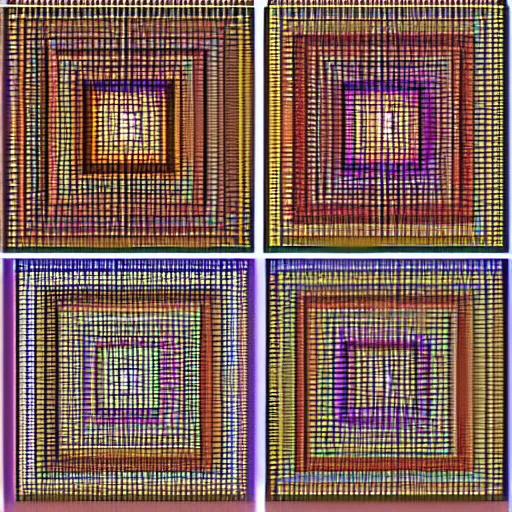 Prompt: beautiful geometric mosaic in pantone 1 3 - 0 7 5 5, pantone 1 3 - 1 4 0 4 and pantone 1 8 - 0 1 0 7 colors