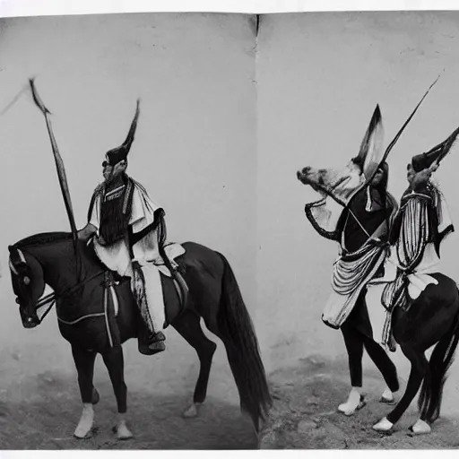 Image similar to white and black 1 8 0 0 photography of gengis khan on his horse after the conquest of china, realistic, foggy, china, post - apocalyptic, photo, photograph, high detailed, camera