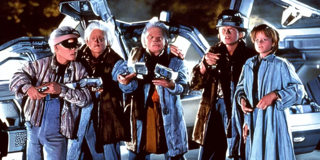 Image similar to a still from Back to the future 4