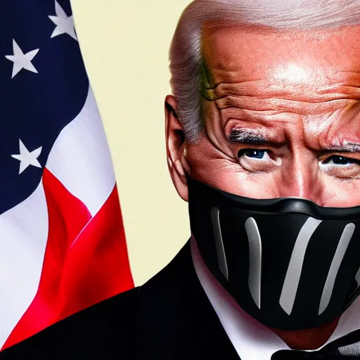 Image similar to Joe Biden as Bane in The Dark Knight Rises