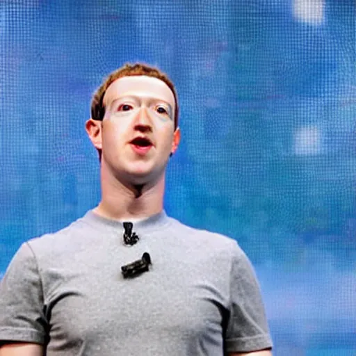 Image similar to mark zuckerberg as an artificial intelligence bot