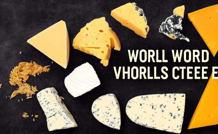 Image similar to world where everything is cheese