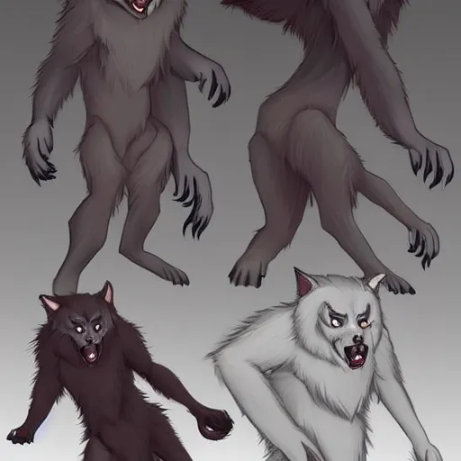 Image similar to a werewolf, fursona!!!! by don bluth, by kawacy, trending on artstation, full body